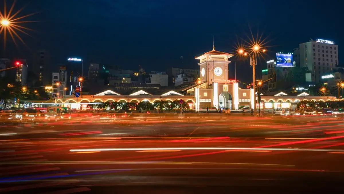 Ben Thanh Market area in Ho Chi Minh City